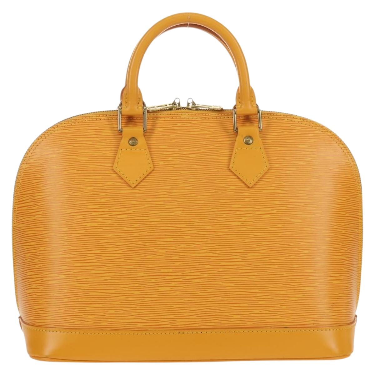 LOUIS VUITTON Epi Alma Hand Bag Yellow M52149 LV Auth ki6179V