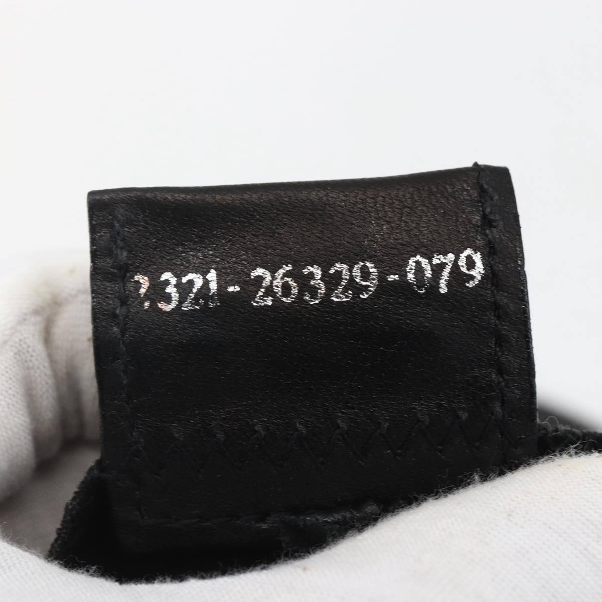 FENDI Hand Bag Nylon Black Silver Auth ki6181