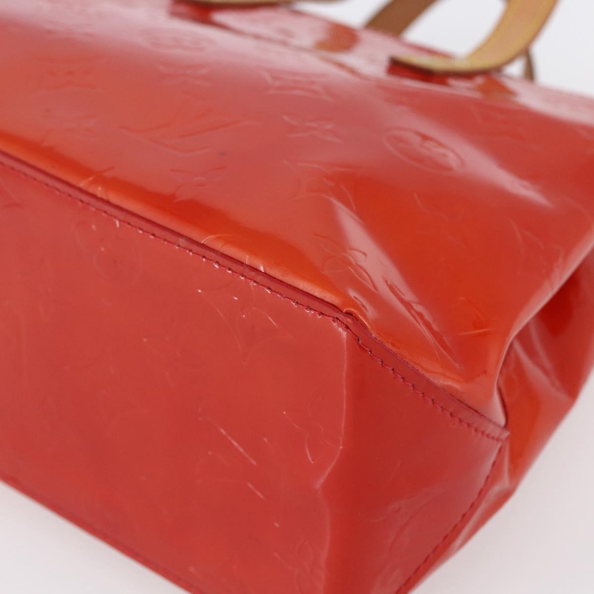 LOUIS VUITTON Monogram Vernis Reade PM Hand Bag Red Rouge M91088 LV Auth ki6184