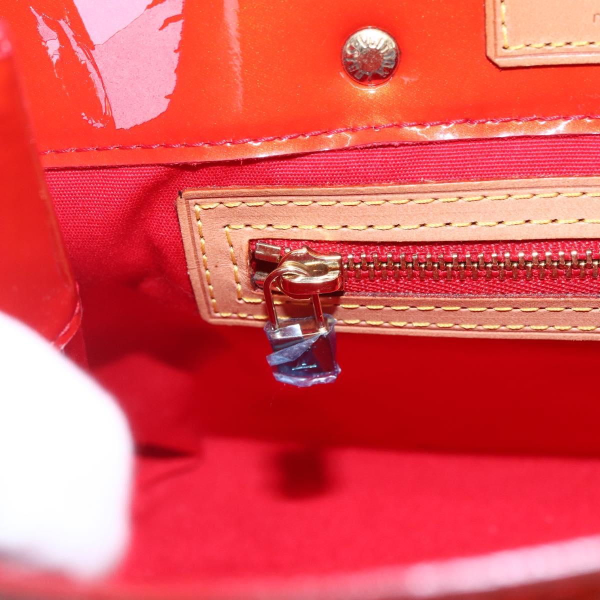 LOUIS VUITTON Monogram Vernis Reade PM Hand Bag Red Rouge M91088 LV Auth ki6184