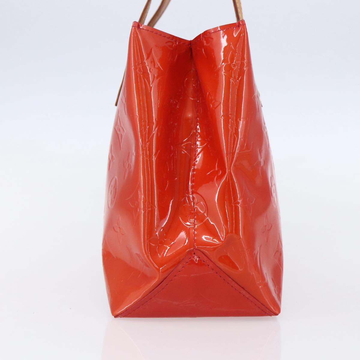 LOUIS VUITTON Monogram Vernis Reade PM Hand Bag Red Rouge M91088 LV Auth ki6184