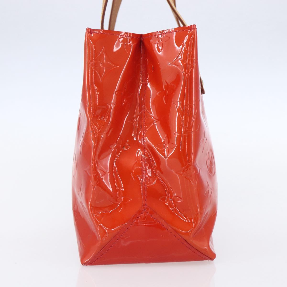 LOUIS VUITTON Monogram Vernis Reade PM Hand Bag Red Rouge M91088 LV Auth ki6184