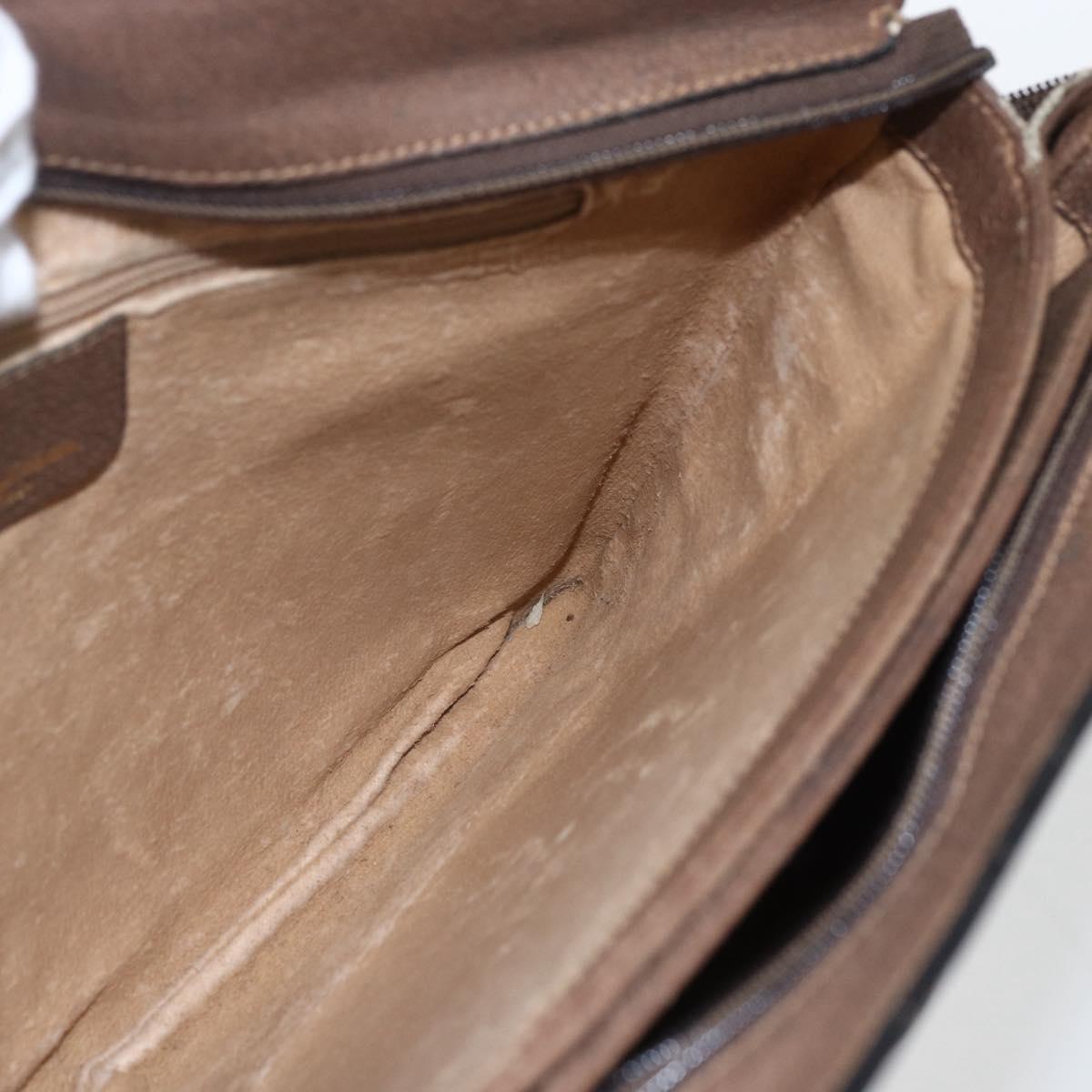 GUCCI GG Supreme Web Sherry Line Bag PVC Beige Gold 904 02 013 Auth ki6187