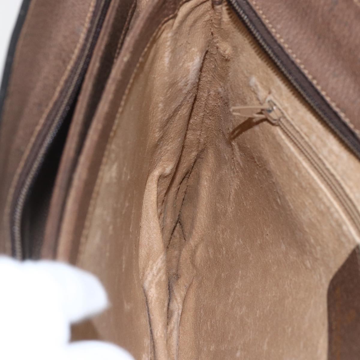 GUCCI GG Supreme Web Sherry Line Bag PVC Beige Gold 904 02 013 Auth ki6187