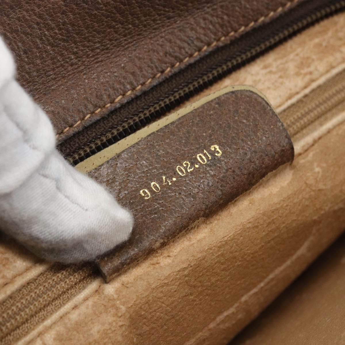 GUCCI GG Supreme Web Sherry Line Bag PVC Beige Gold 904 02 013 Auth ki6187