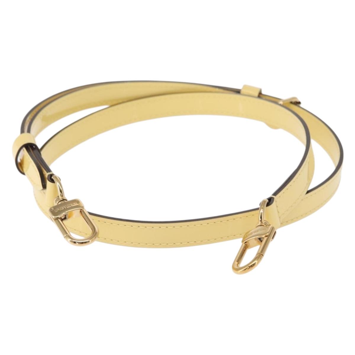 LOUIS VUITTON Adjustable Shoulder Strap Vernis 39.4""-46.5"" Beige Auth ki6191