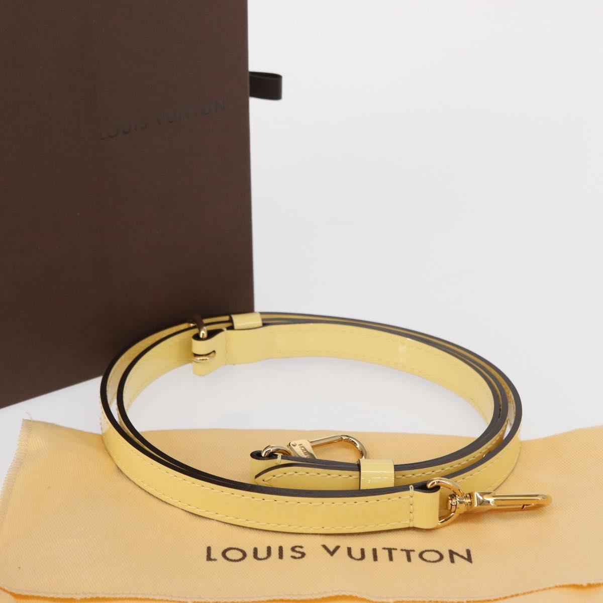 LOUIS VUITTON Adjustable Shoulder Strap Vernis 39.4""-46.5"" Beige Auth ki6191