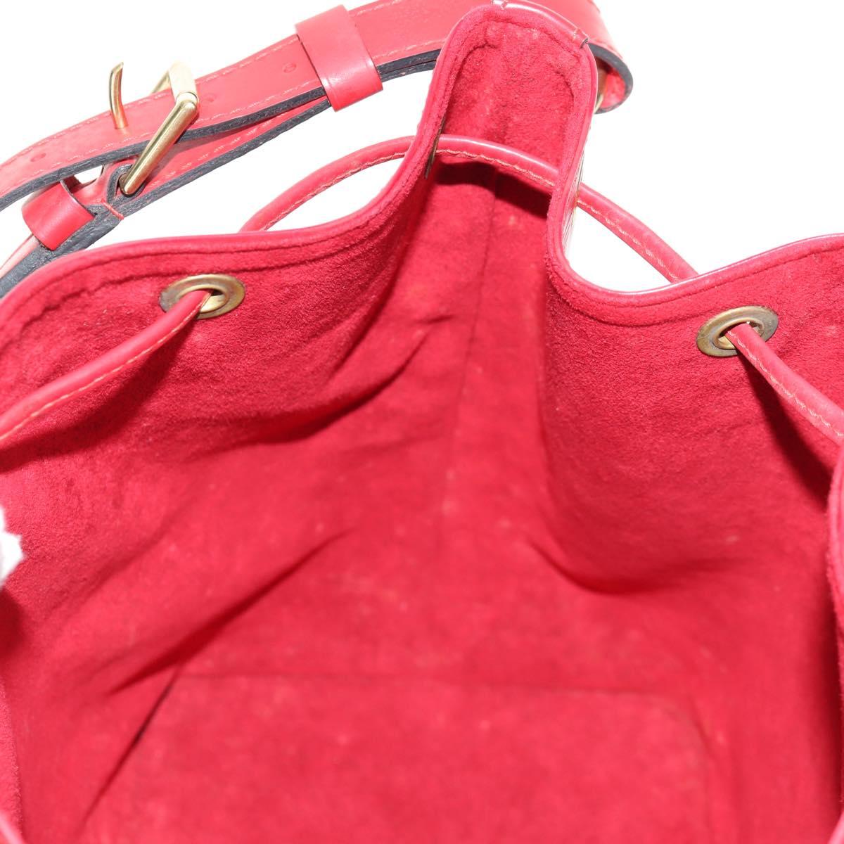 LOUIS VUITTON Epi Petit Noe Shoulder Bag Red M44107 LV Auth ki6194A