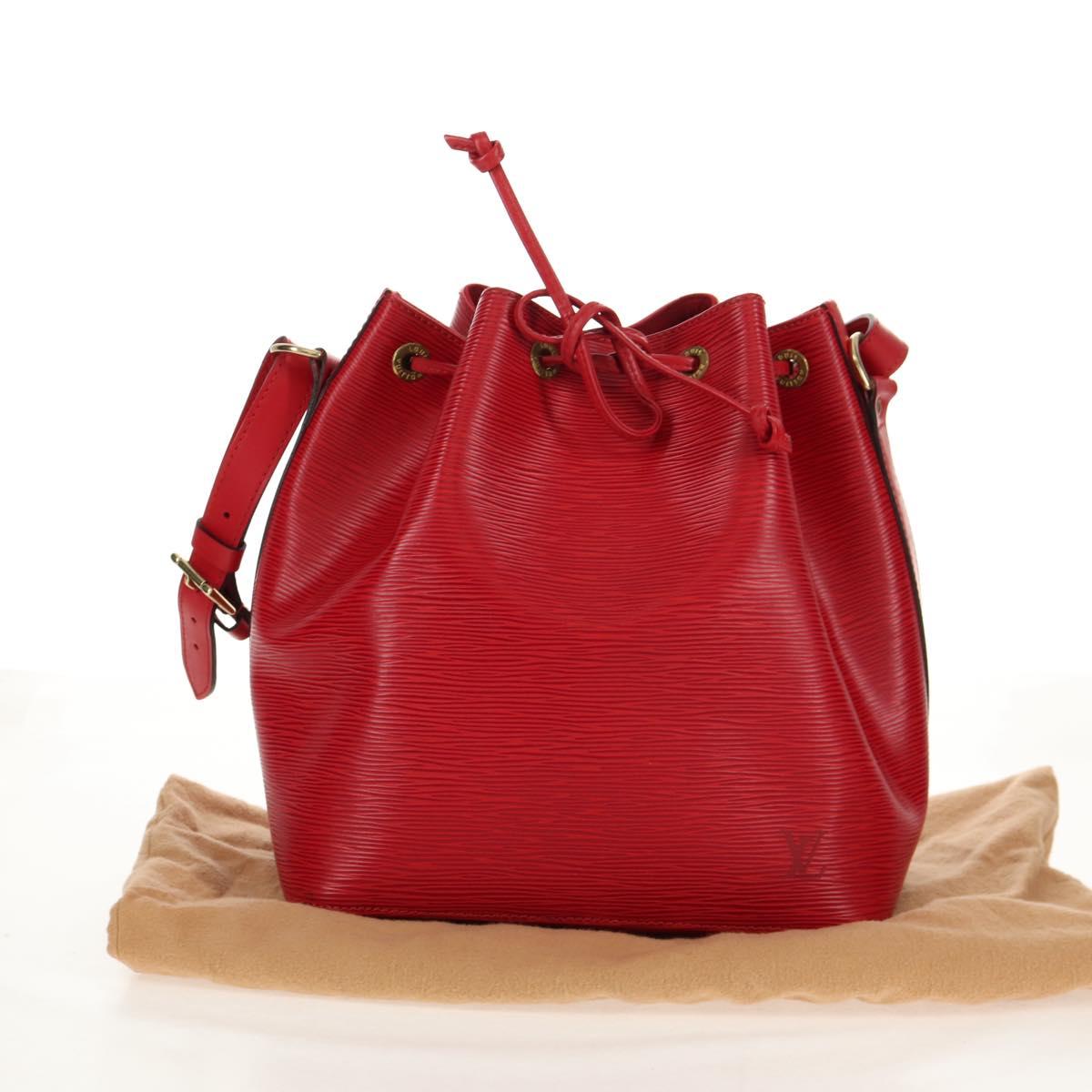 LOUIS VUITTON Epi Petit Noe Shoulder Bag Red M44107 LV Auth ki6194A