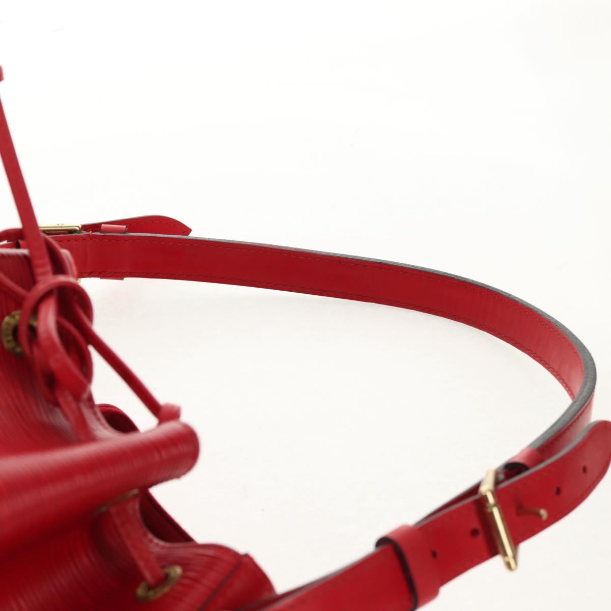 LOUIS VUITTON Epi Petit Noe Shoulder Bag Red M44107 LV Auth ki6194V