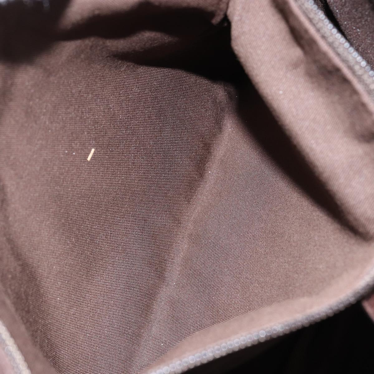 GUCCI GG Canvas Shoulder Bag Beige Silver 146236 Auth ki6202