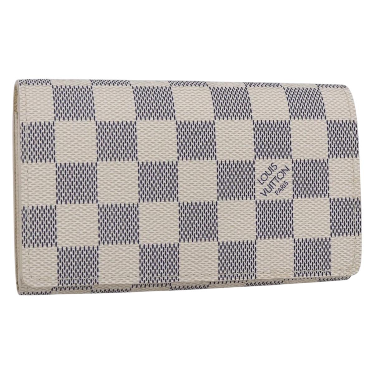 LOUIS VUITTON Damier Azur Portefeuille Tresol Wallet N61744 LV Auth ki6205