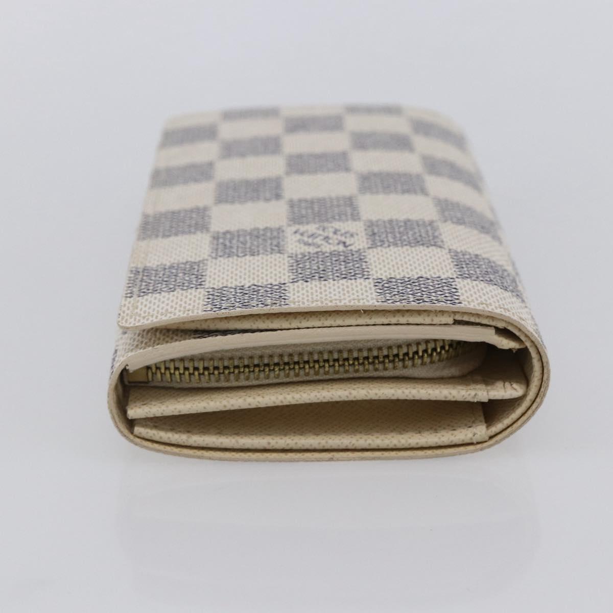 LOUIS VUITTON Damier Azur Portefeuille Tresol Wallet N61744 LV Auth ki6205
