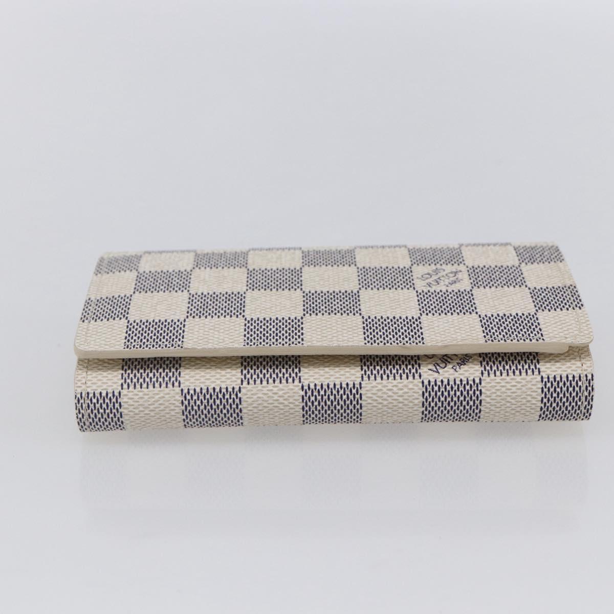 LOUIS VUITTON Damier Azur Portefeuille Tresol Wallet N61744 LV Auth ki6205