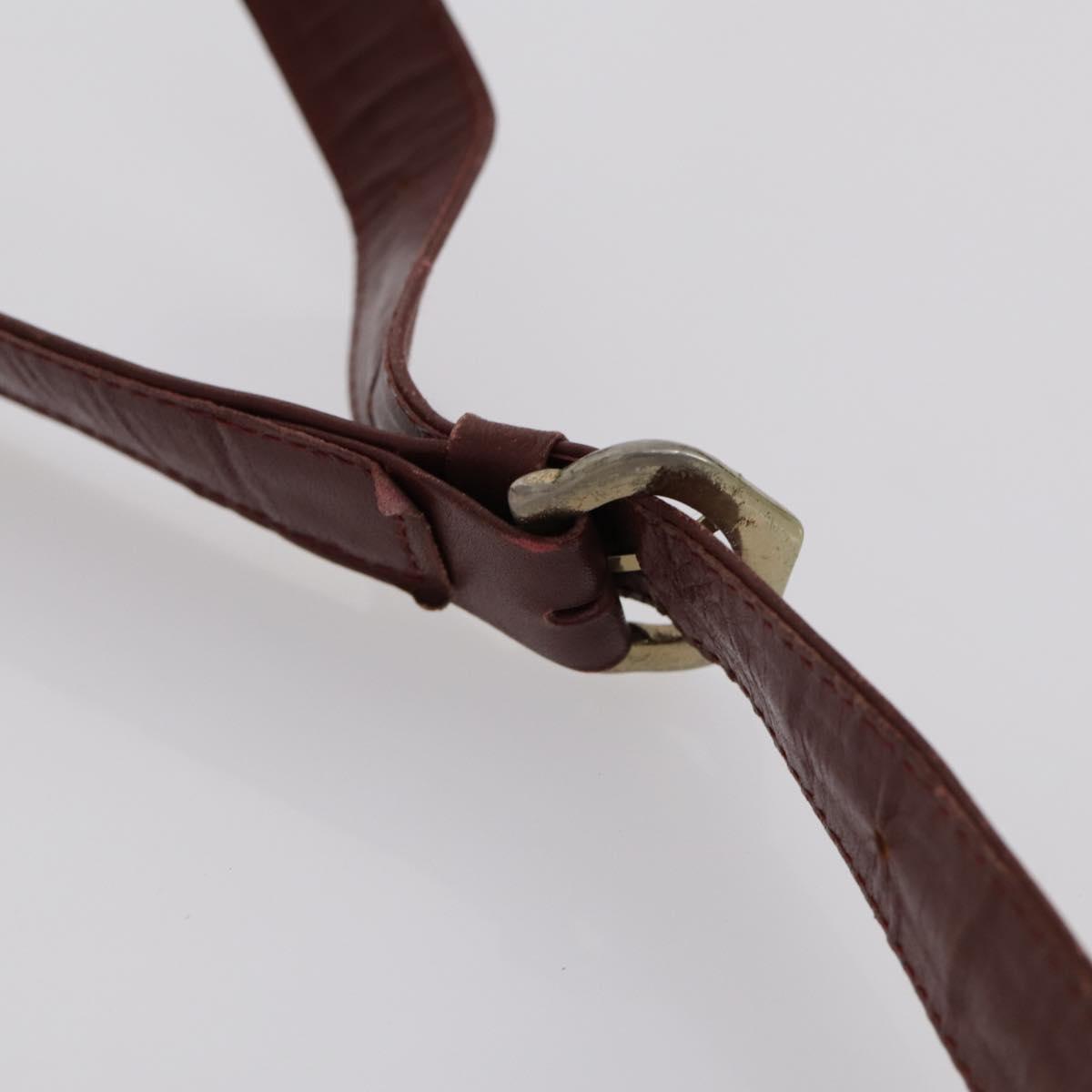 CARTIER Must Line Shoulder Bag Leather 4 Set Bordeaux Auth ki6207