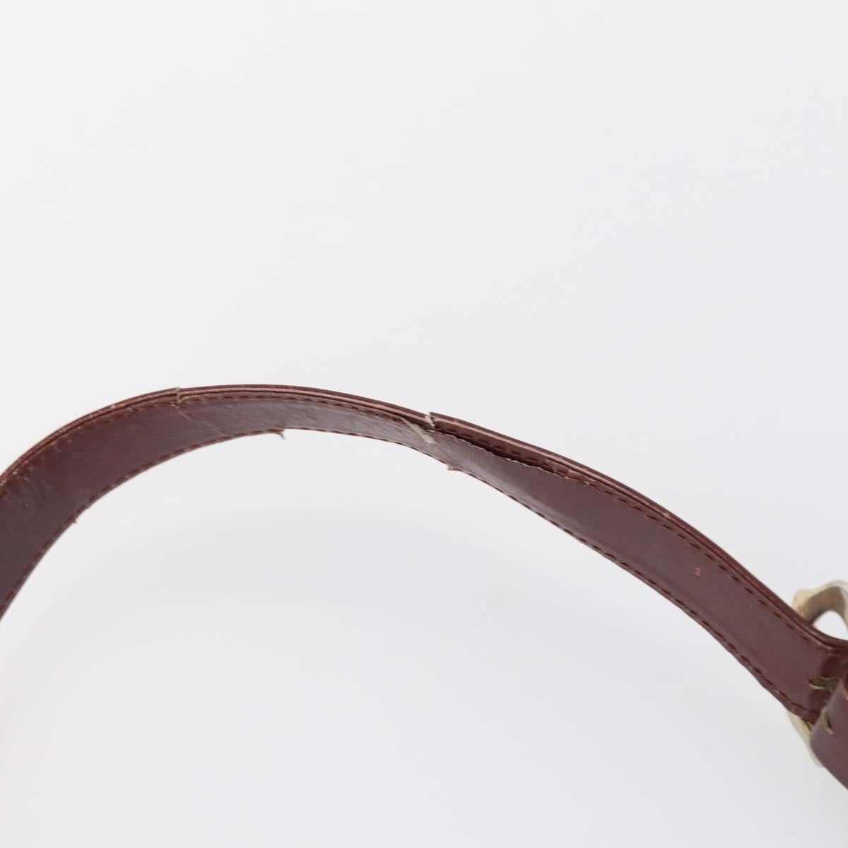 CARTIER Must Line Shoulder Bag Leather 4 Set Bordeaux Auth ki6207