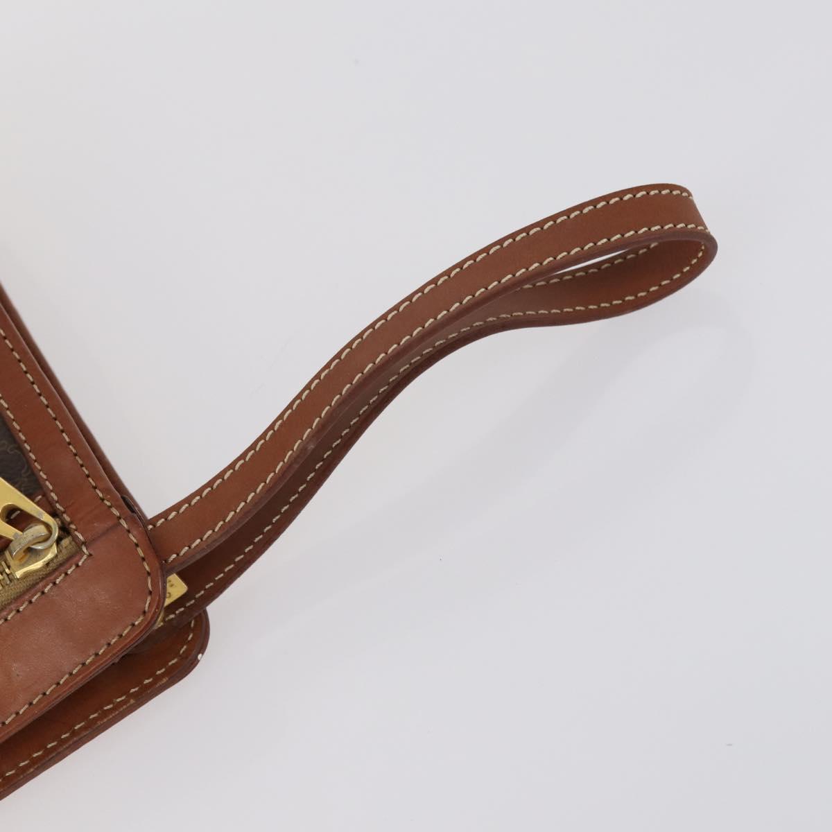 CELINE Macadam Canvas Clutch Bag 3 Set Beige Brown Auth ki6215