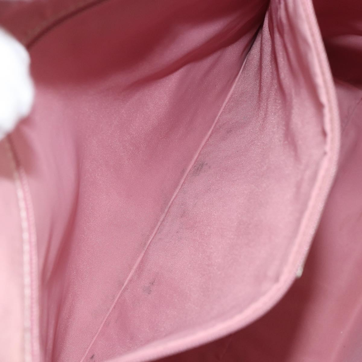 Christian Dior Trotter Canvas Romantic Tote Bag PVC Pink Silver Auth ki6219