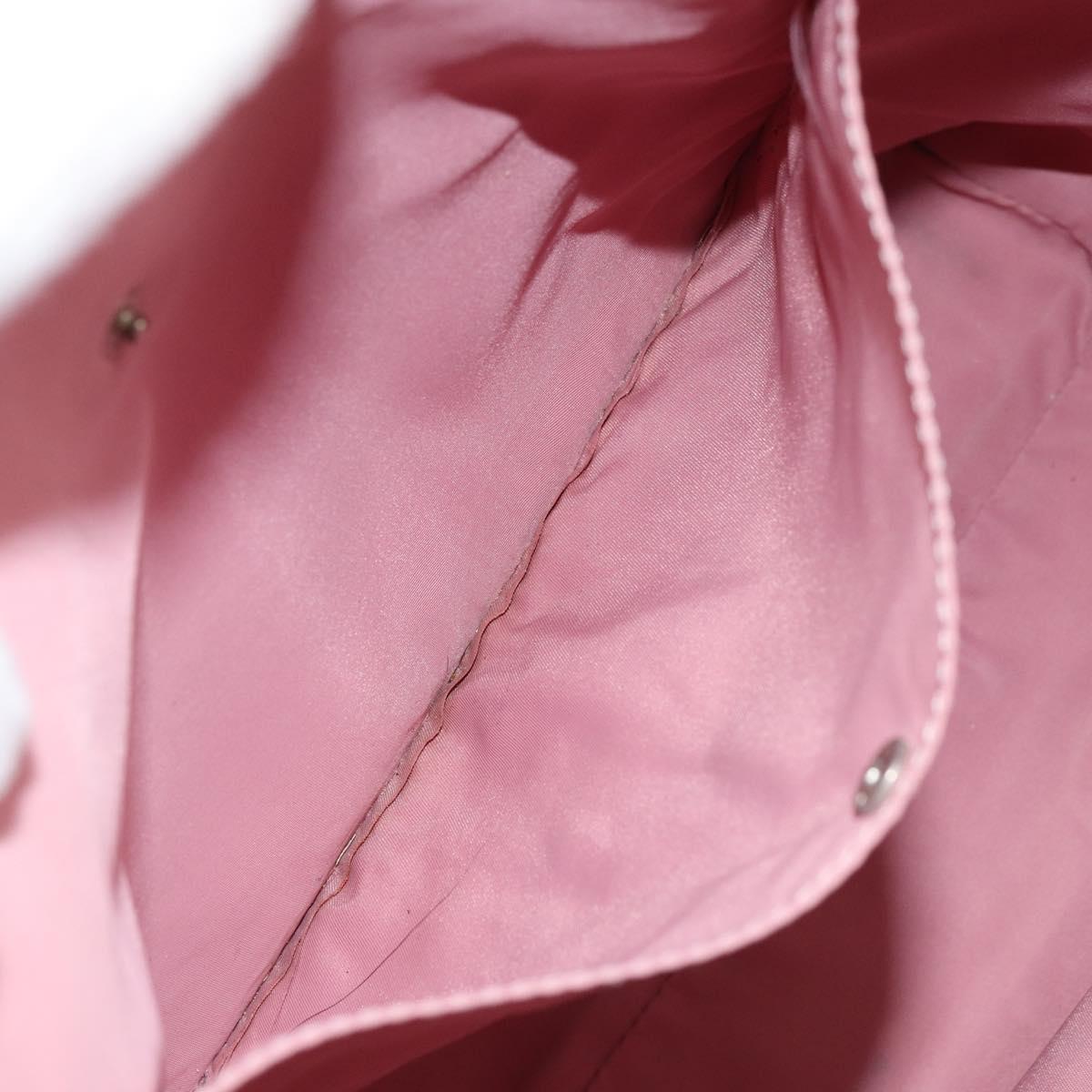 Christian Dior Trotter Canvas Romantic Tote Bag PVC Pink Silver Auth ki6219