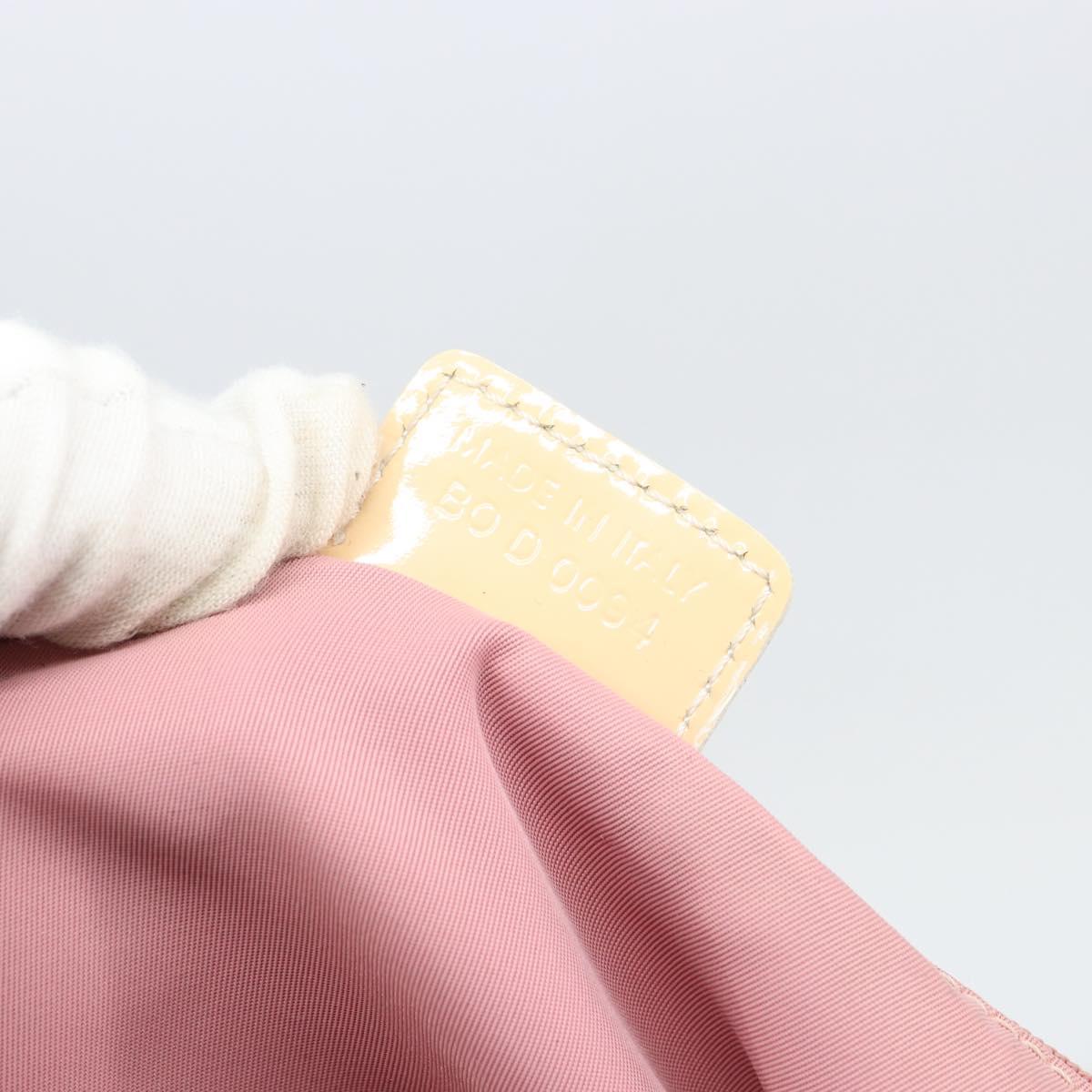 Christian Dior Trotter Canvas Romantic Tote Bag PVC Pink Silver Auth ki6219