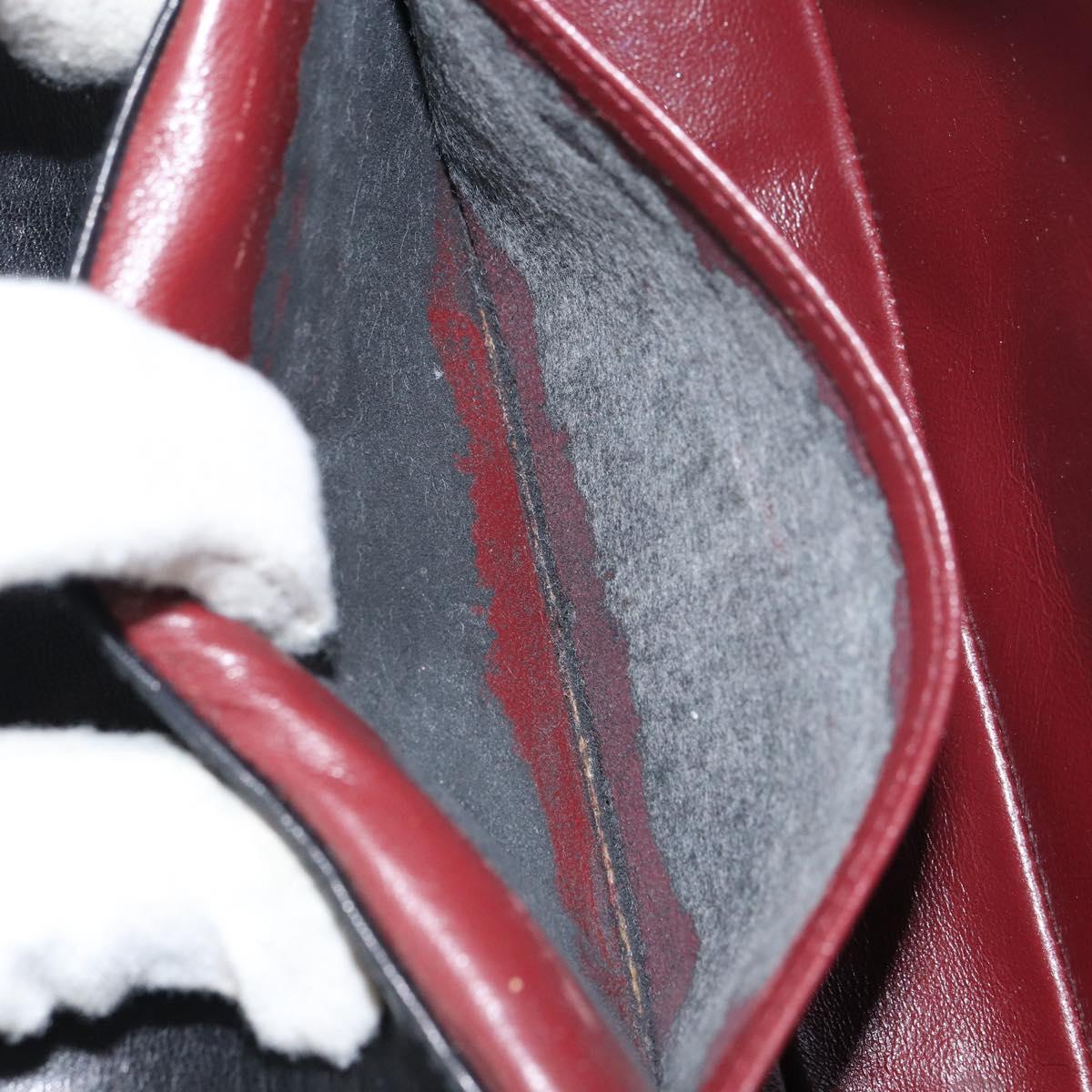 CHANEL Chain Shoulder Matelasse Bag Lamb Skin Black Gold CC Auth ki6227