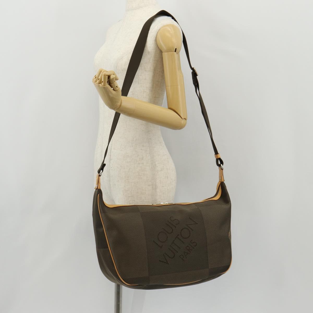LOUIS VUITTON Damier Geant Explorateur Shoulder Bag Khaki M93615 LV Auth ki6235V
