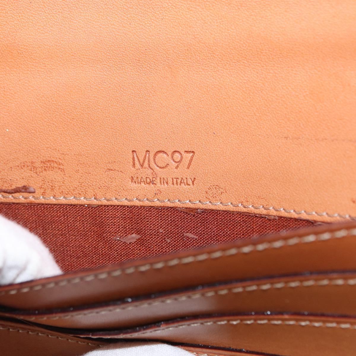 CELINE Macadam Canvas Travel Case PVC Leather Brown Gold Auth ki6242