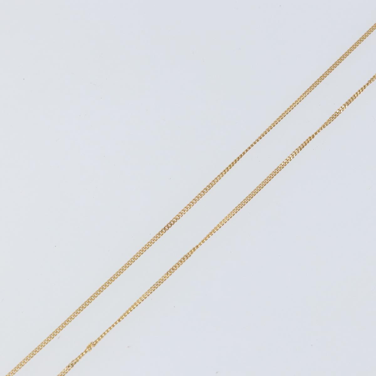 Christian Dior Stone Necklace metal Gold Auth ki6254