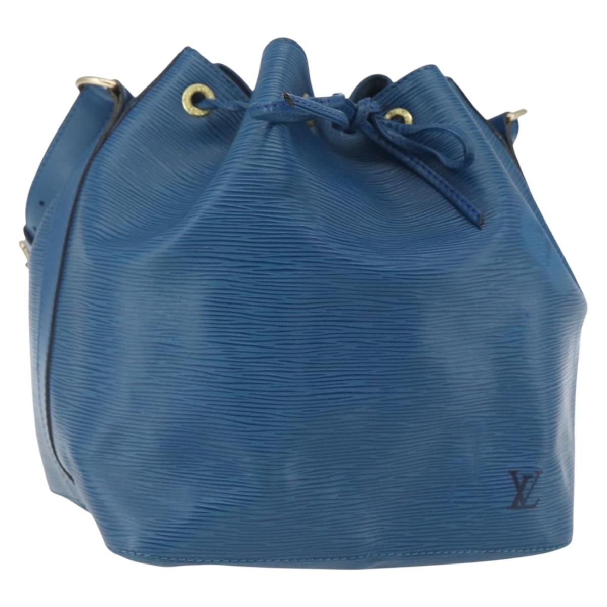 LOUIS VUITTON Epi Petit Noe Shoulder Bag Blue M44105 LV Auth ki6260