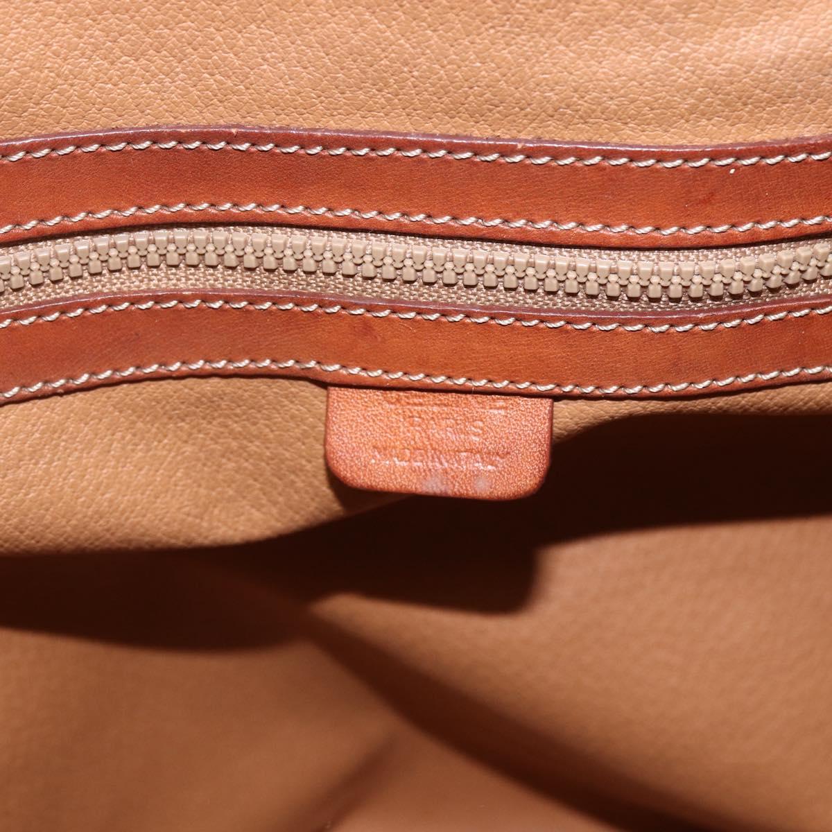 CELINE Macadam Canvas Tote Bag PVC Leather 2way Brown Gold Auth ki6278