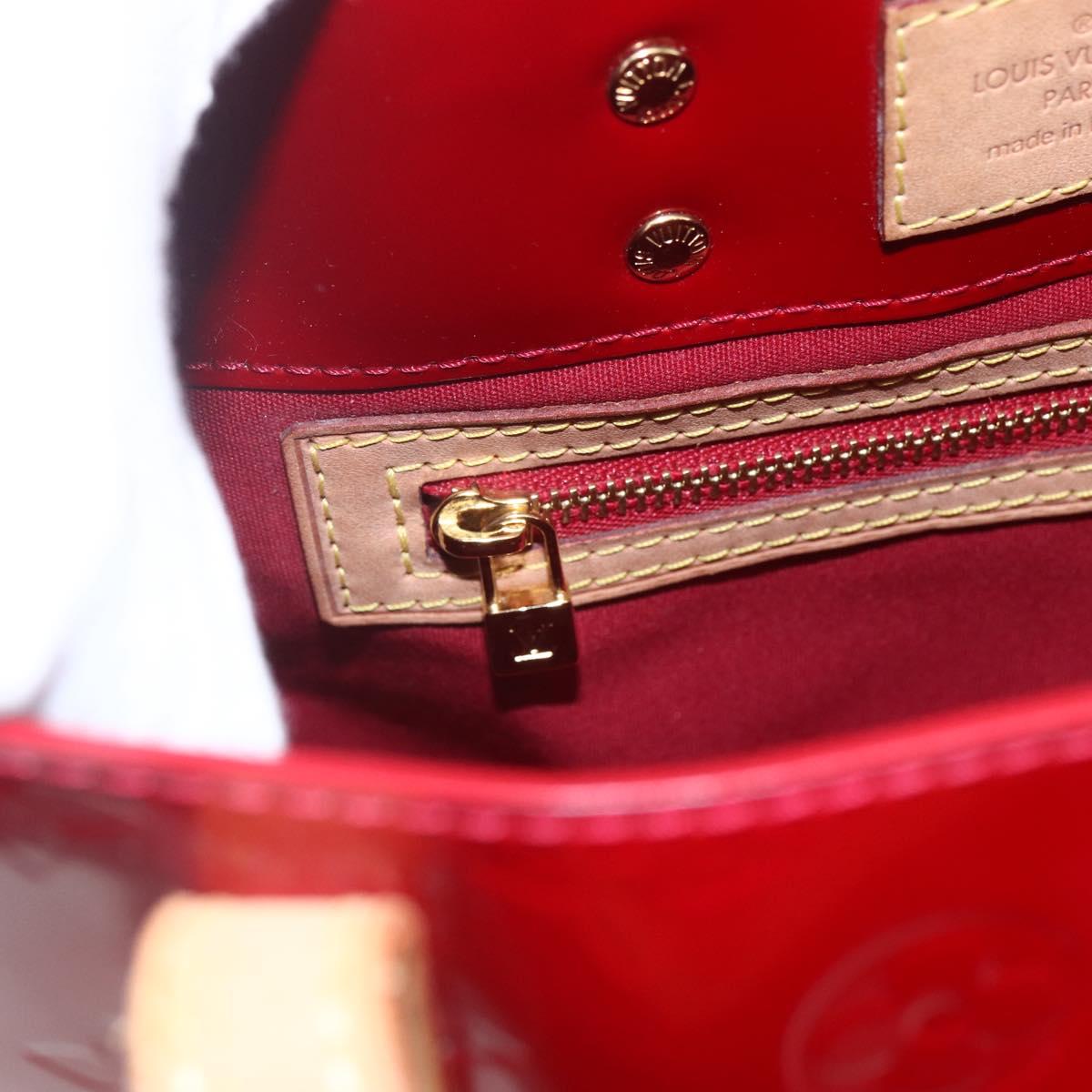 LOUIS VUITTON Monogram Vernis Reade PM Hand Bag Pomme D'amour M91990 Auth ki6280