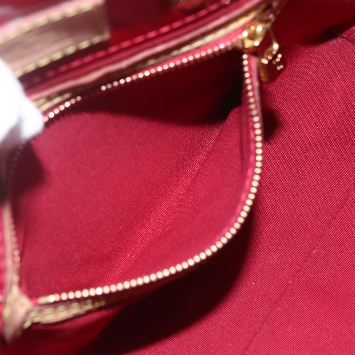 LOUIS VUITTON Monogram Vernis Reade PM Hand Bag Pomme D'amour M91990 Auth ki6280