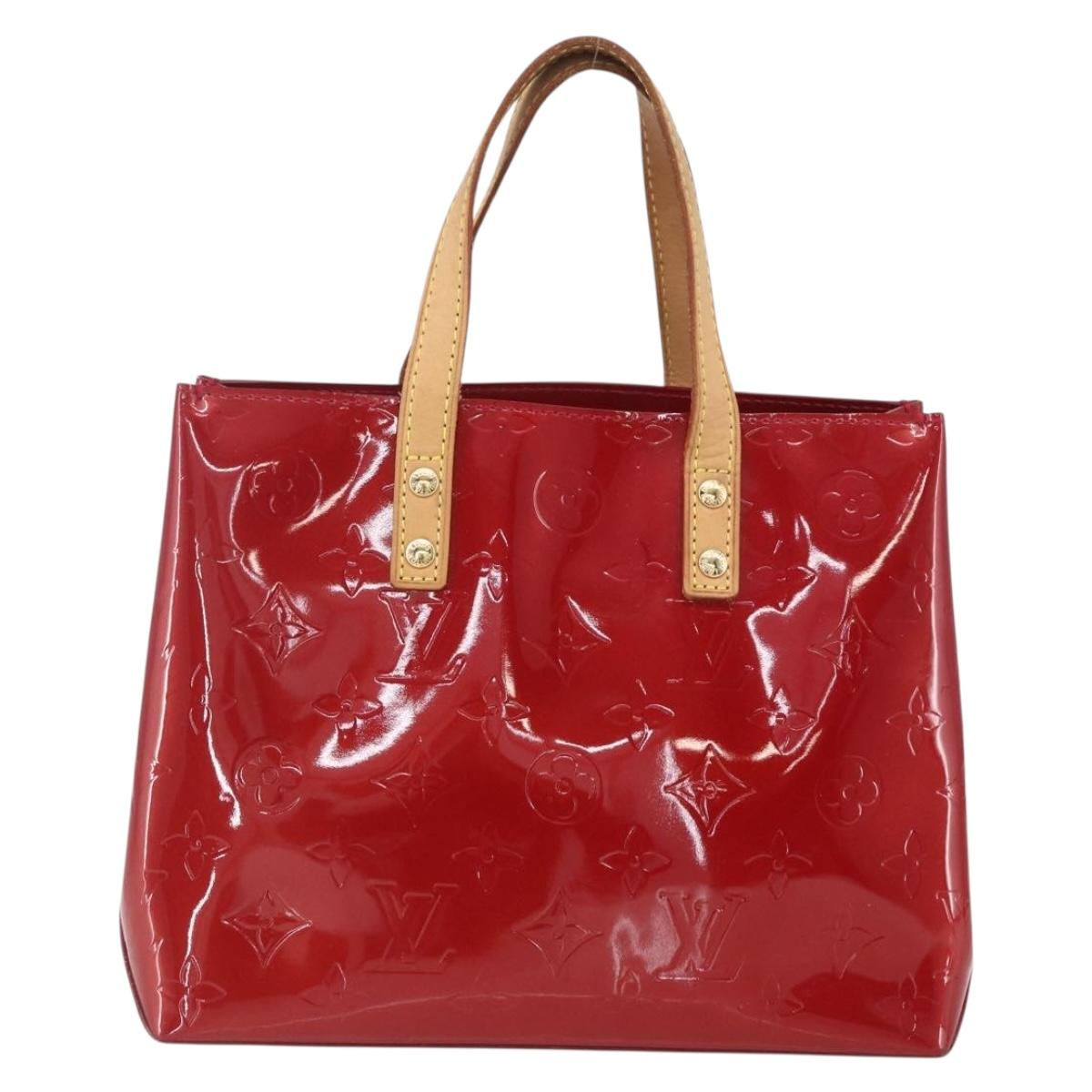 LOUIS VUITTON Monogram Vernis Reade PM Hand Bag Pomme D'amour M91990 Auth ki6280