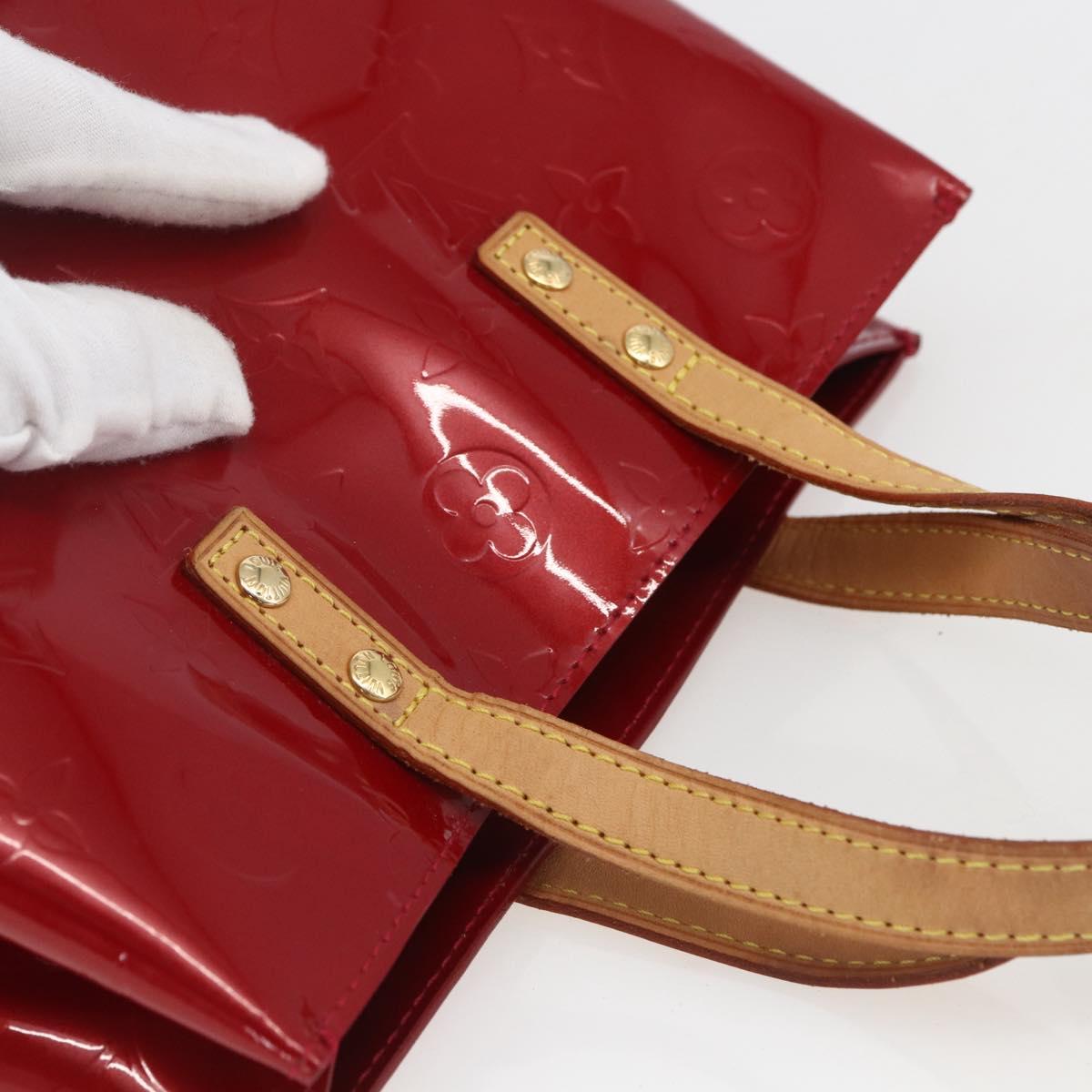 LOUIS VUITTON Monogram Vernis Reade PM Hand Bag Pomme D'amour M91990 Auth ki6280
