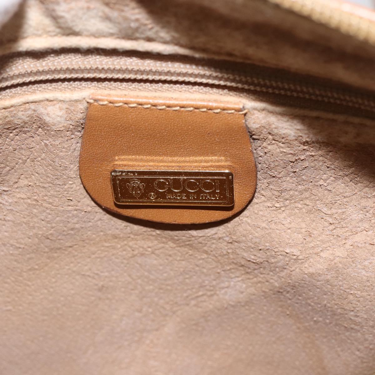 GUCCI Micro GG Supreme Shoulder Bag PVC Beige Gold 001 14 0412 Auth ki6283
