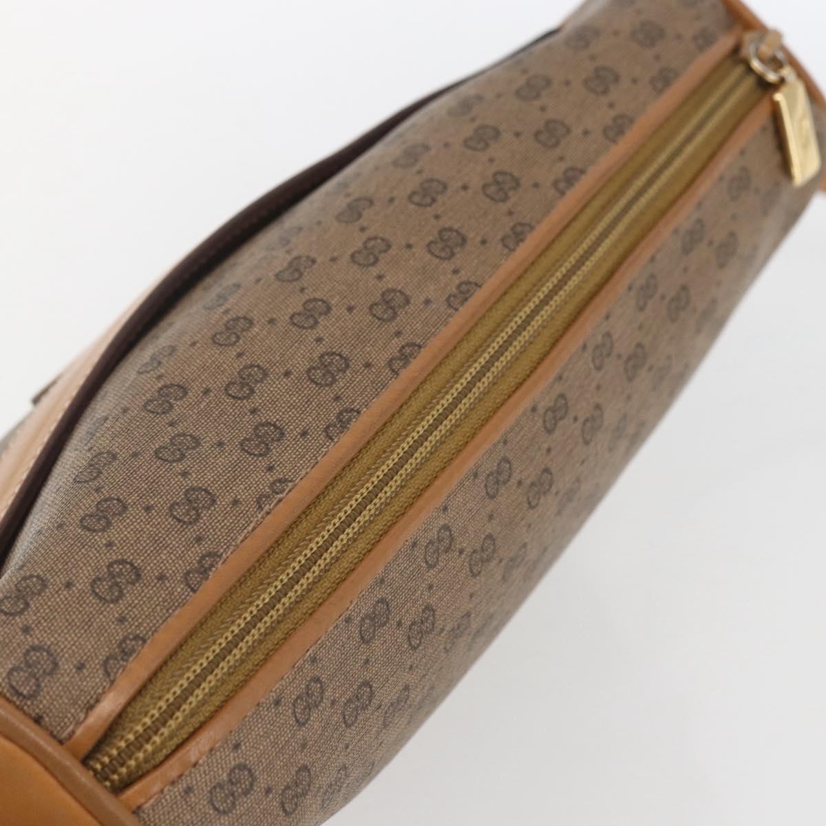 GUCCI Micro GG Supreme Shoulder Bag PVC Beige Gold 001 14 0412 Auth ki6283