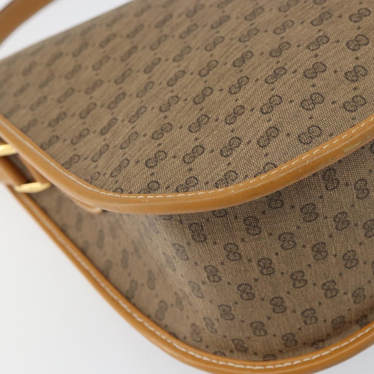 GUCCI Micro GG Supreme Shoulder Bag PVC Beige Gold 001 23 1036 Auth ki6290