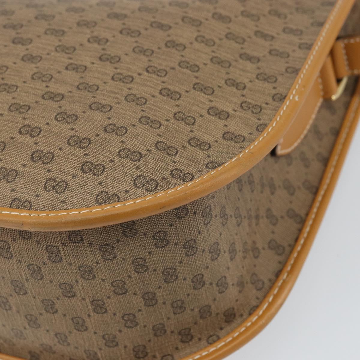GUCCI Micro GG Supreme Shoulder Bag PVC Beige Gold 001 23 1036 Auth ki6290