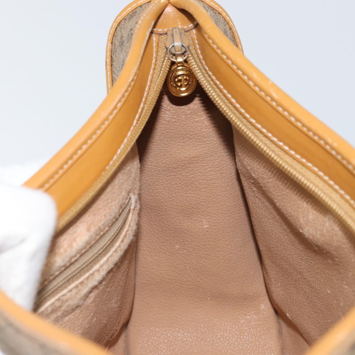 GUCCI Micro GG Supreme Shoulder Bag PVC Beige Gold 001 23 1036 Auth ki6290