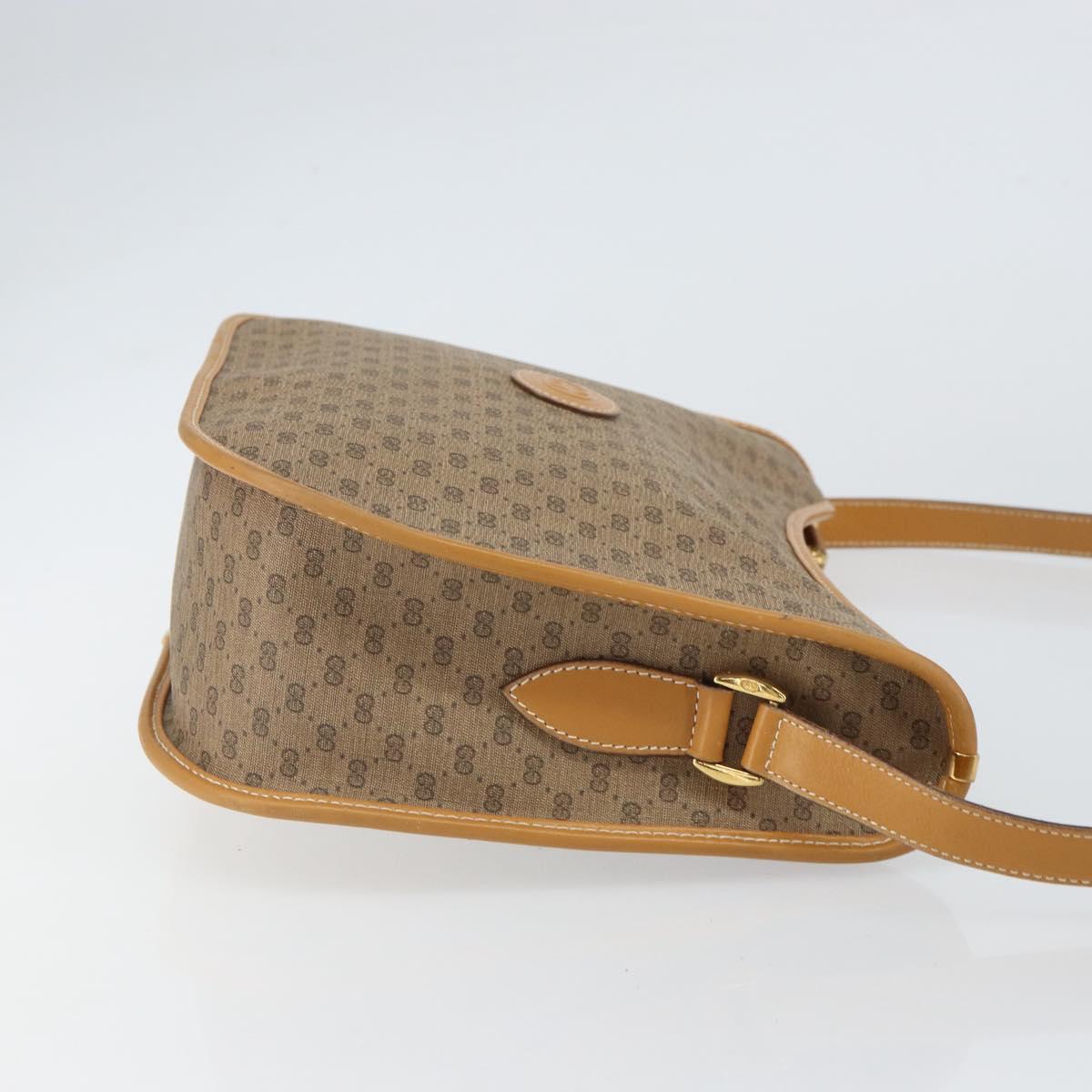 GUCCI Micro GG Supreme Shoulder Bag PVC Beige Gold 001 23 1036 Auth ki6290