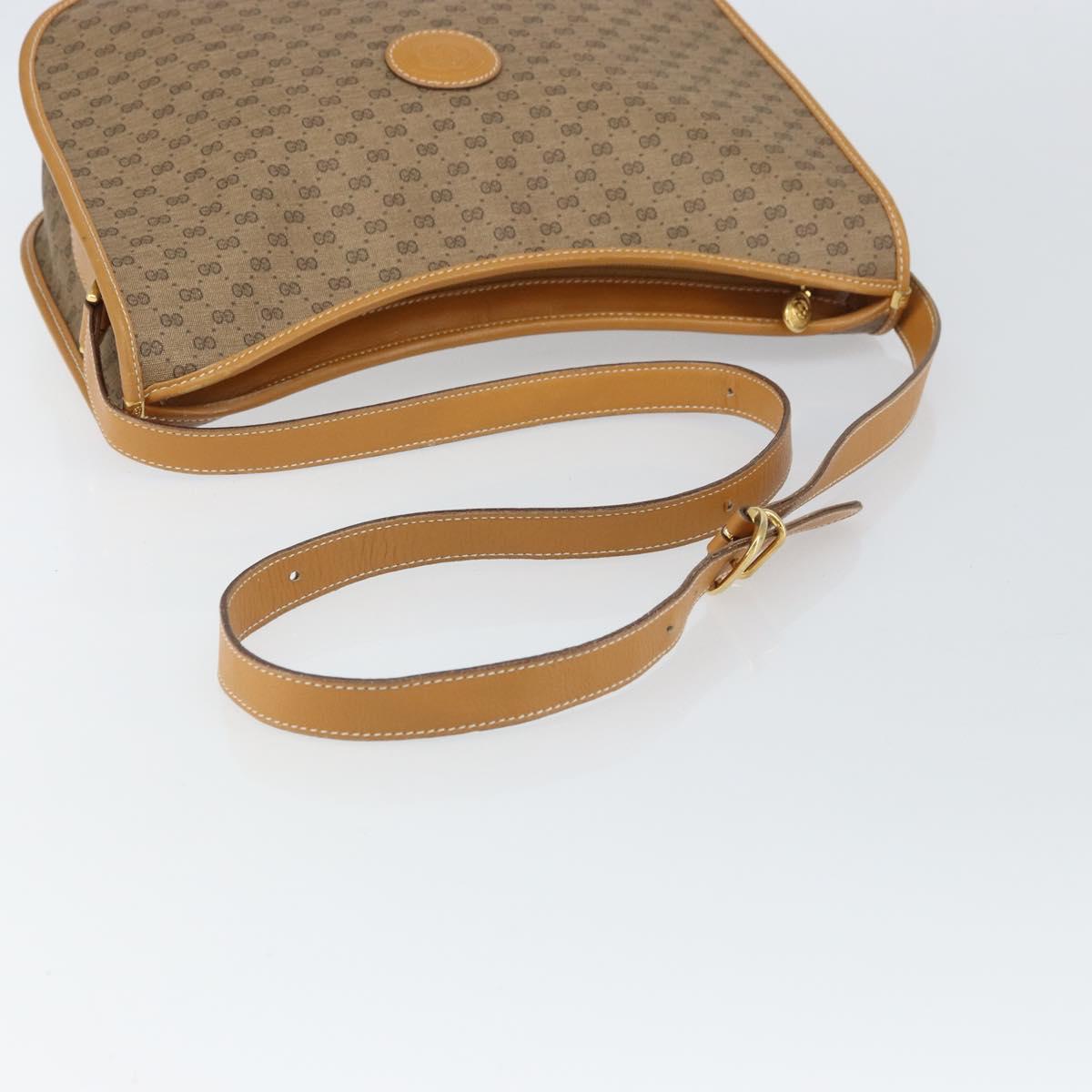 GUCCI Micro GG Supreme Shoulder Bag PVC Beige Gold 001 23 1036 Auth ki6290