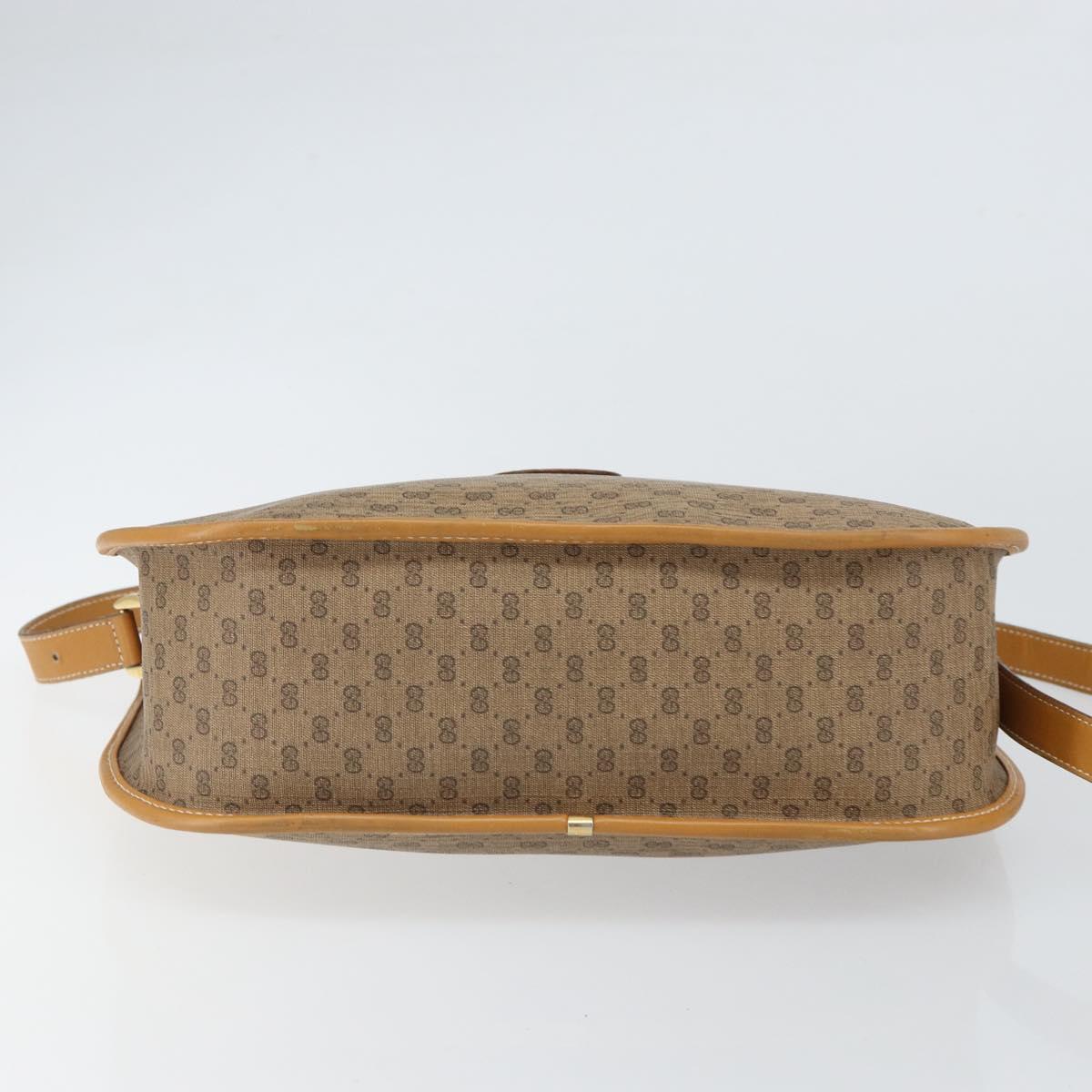 GUCCI Micro GG Supreme Shoulder Bag PVC Beige Gold 001 23 1036 Auth ki6290