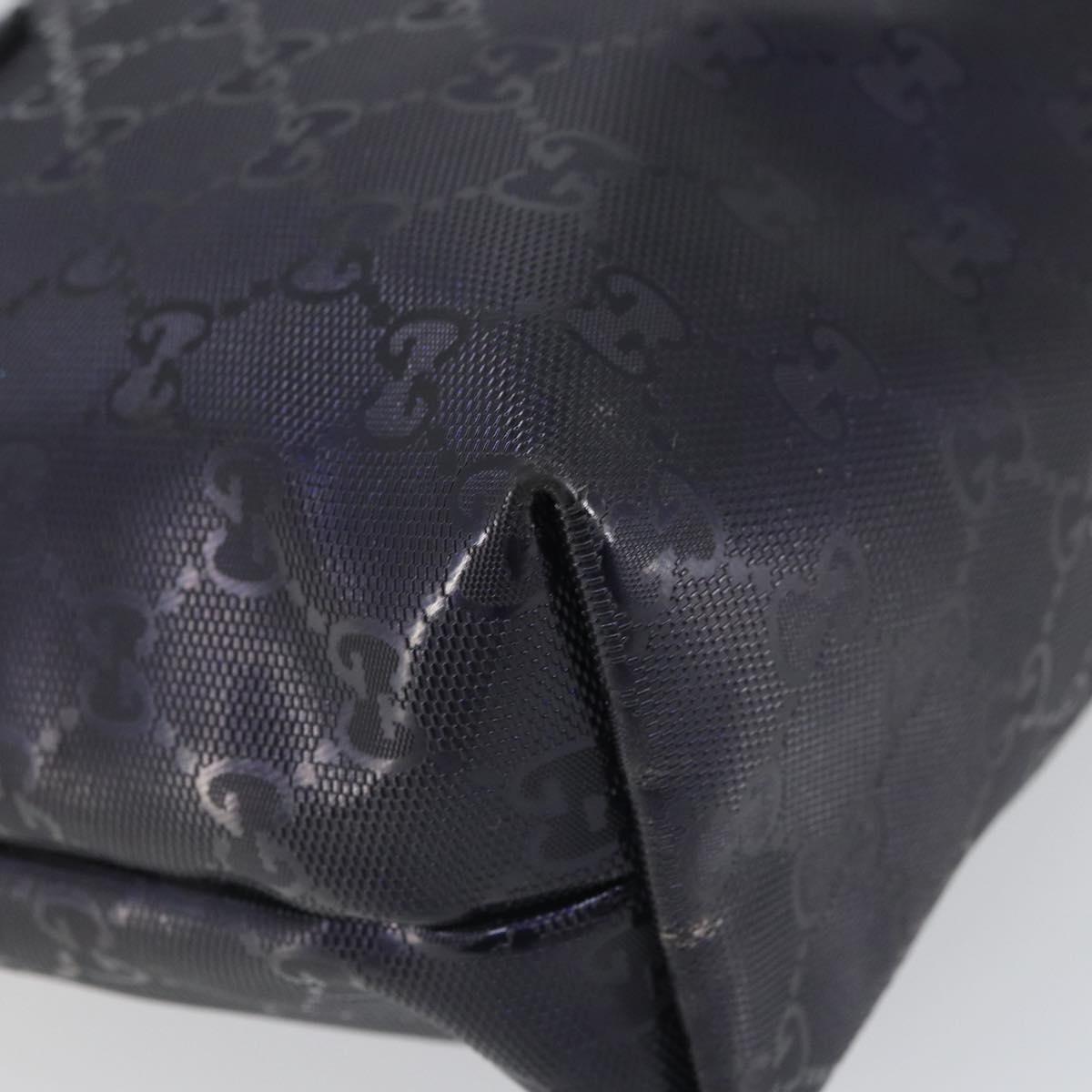 GUCCI GG Implementation Tote Bag PVC Purple Navy 211138 Auth ki6292