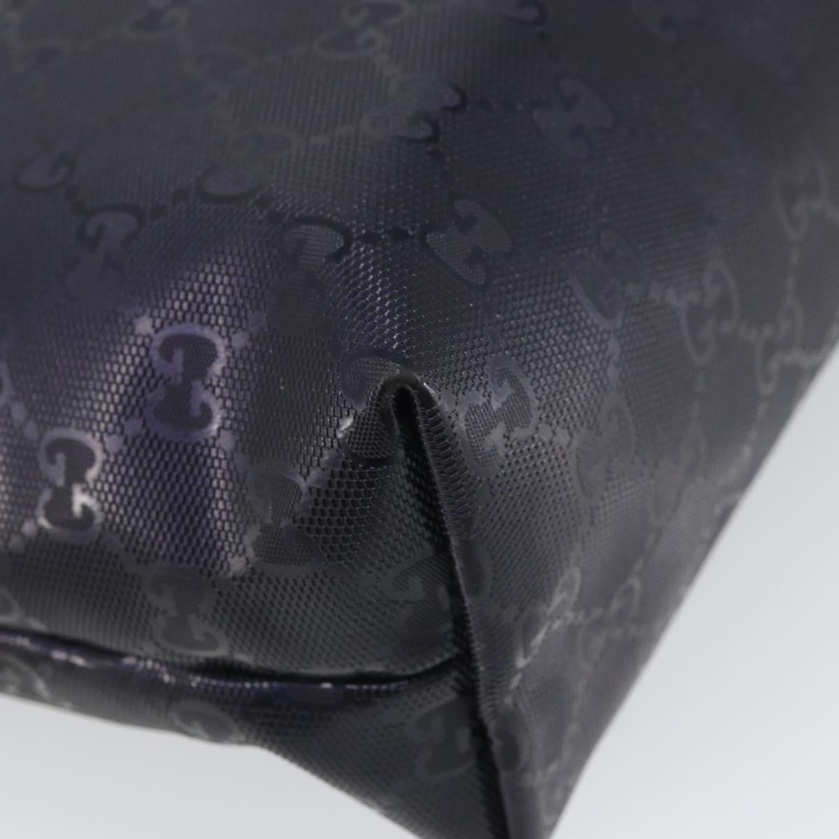 GUCCI GG Implementation Tote Bag PVC Purple Navy 211138 Auth ki6292