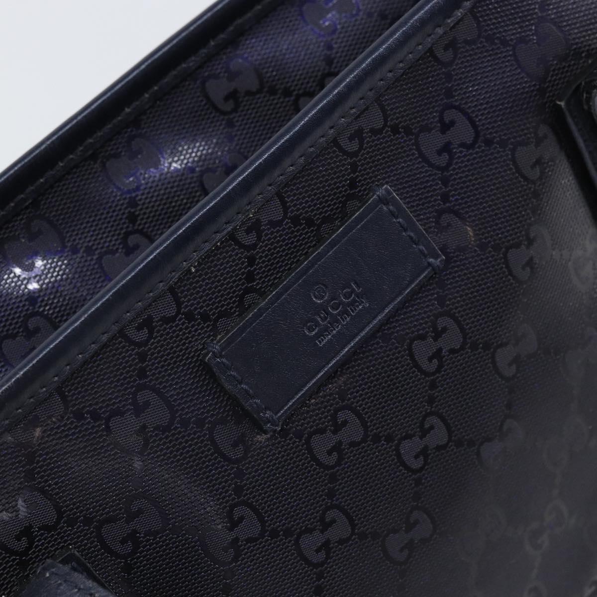 GUCCI GG Implementation Tote Bag PVC Purple Navy 211138 Auth ki6292