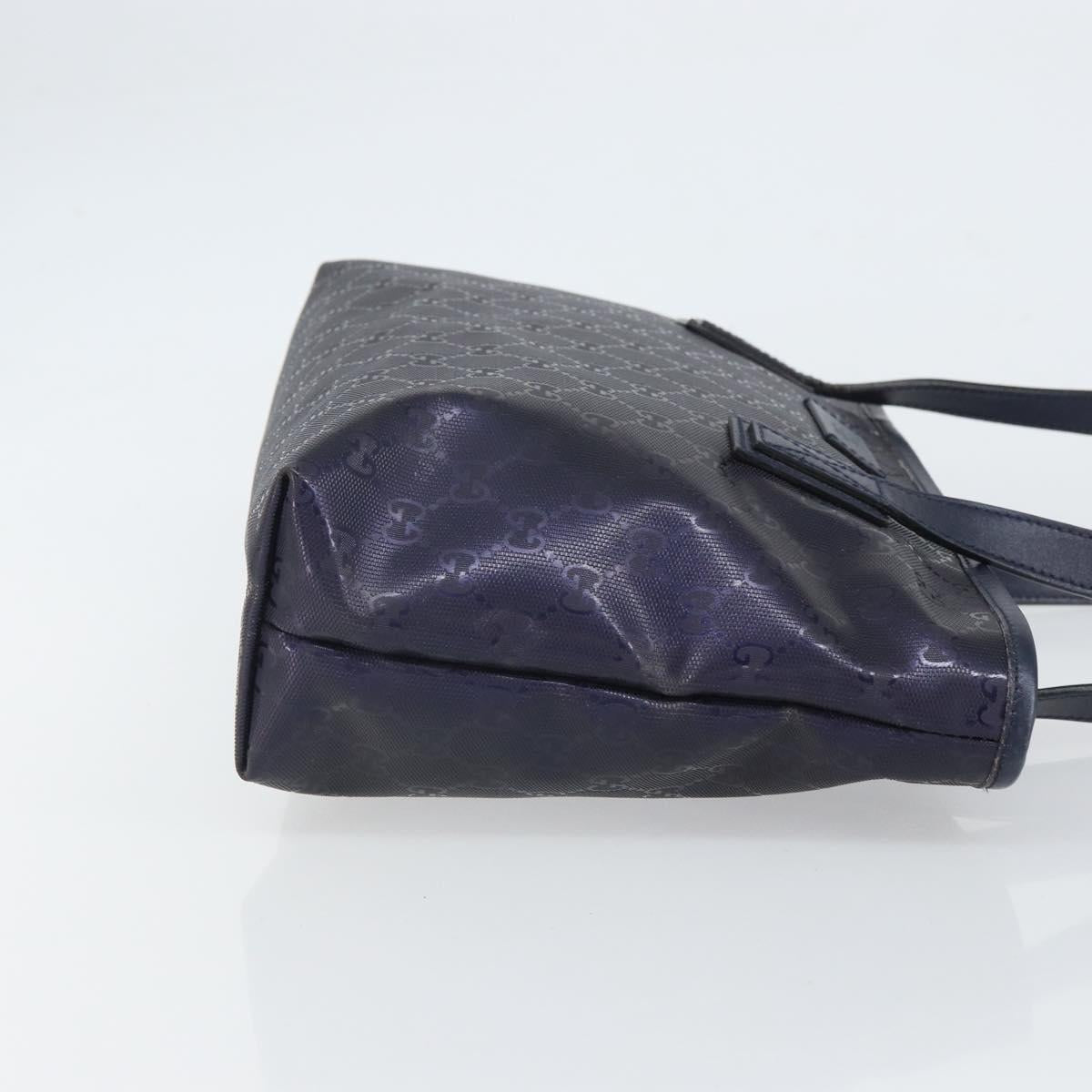 GUCCI GG Implementation Tote Bag PVC Purple Navy 211138 Auth ki6292