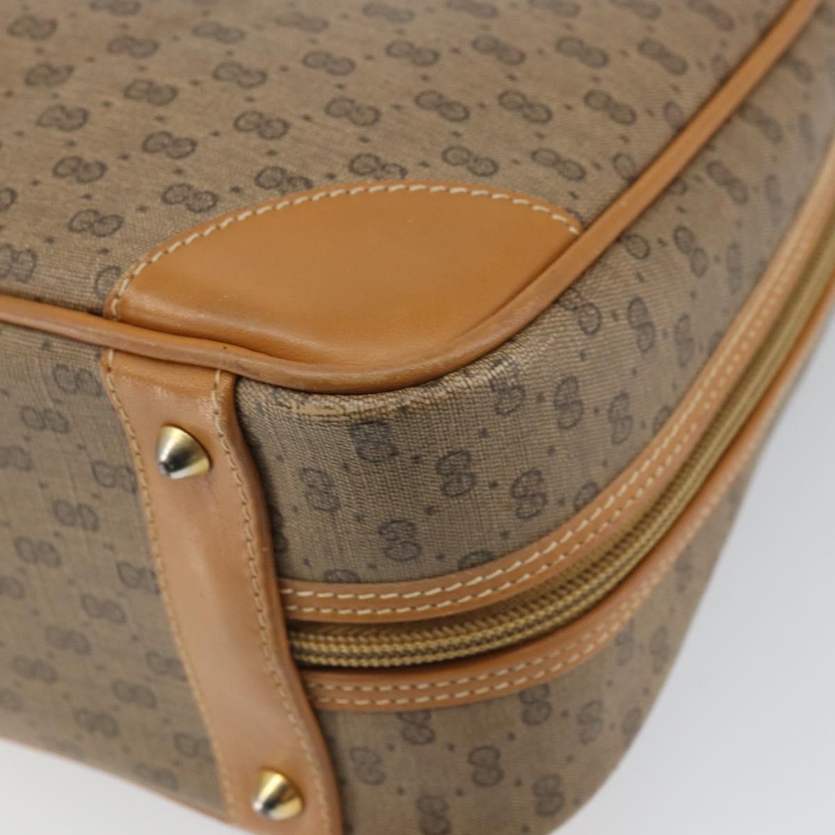 GUCCI Micro GG Supreme Hand Bag PVC Beige Gold 000 104 0030 Auth ki6300