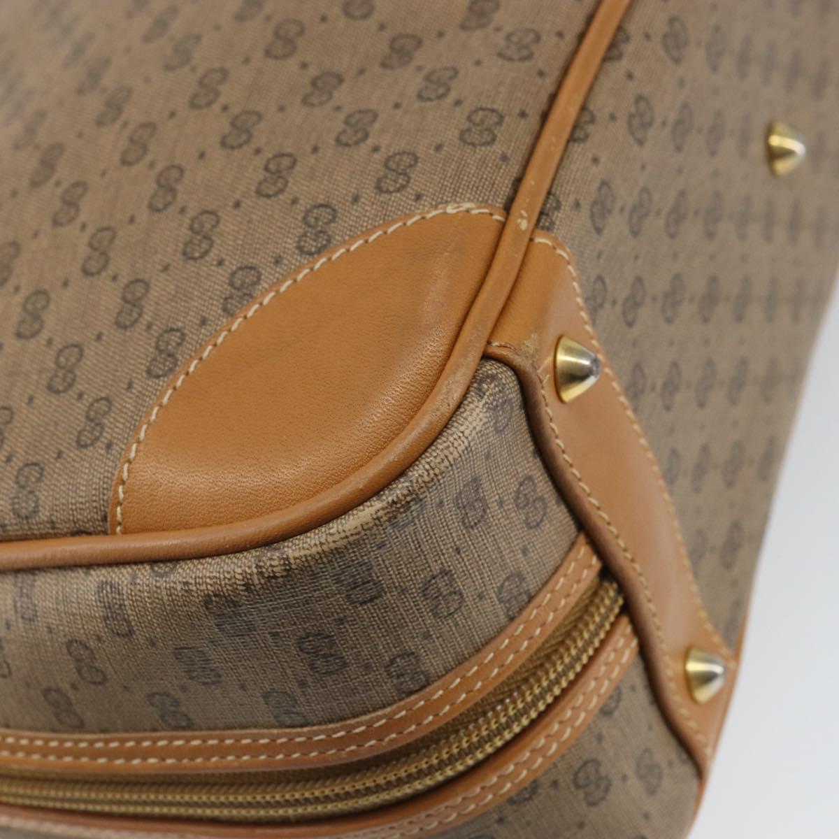 GUCCI Micro GG Supreme Hand Bag PVC Beige Gold 000 104 0030 Auth ki6300