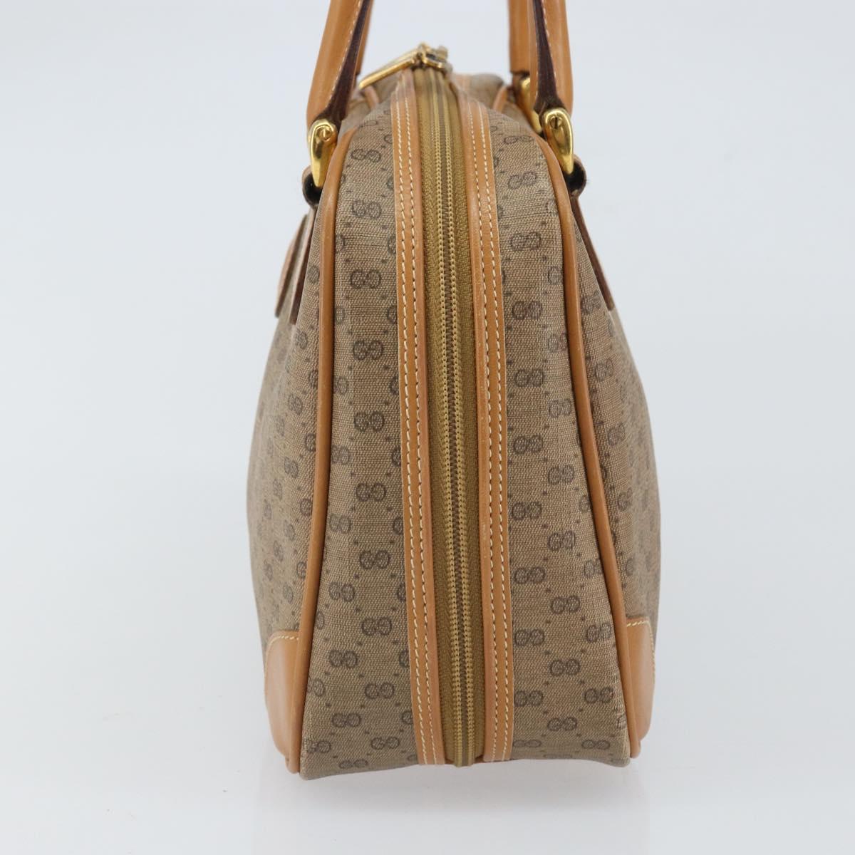 GUCCI Micro GG Supreme Hand Bag PVC Beige Gold 000 104 0030 Auth ki6300