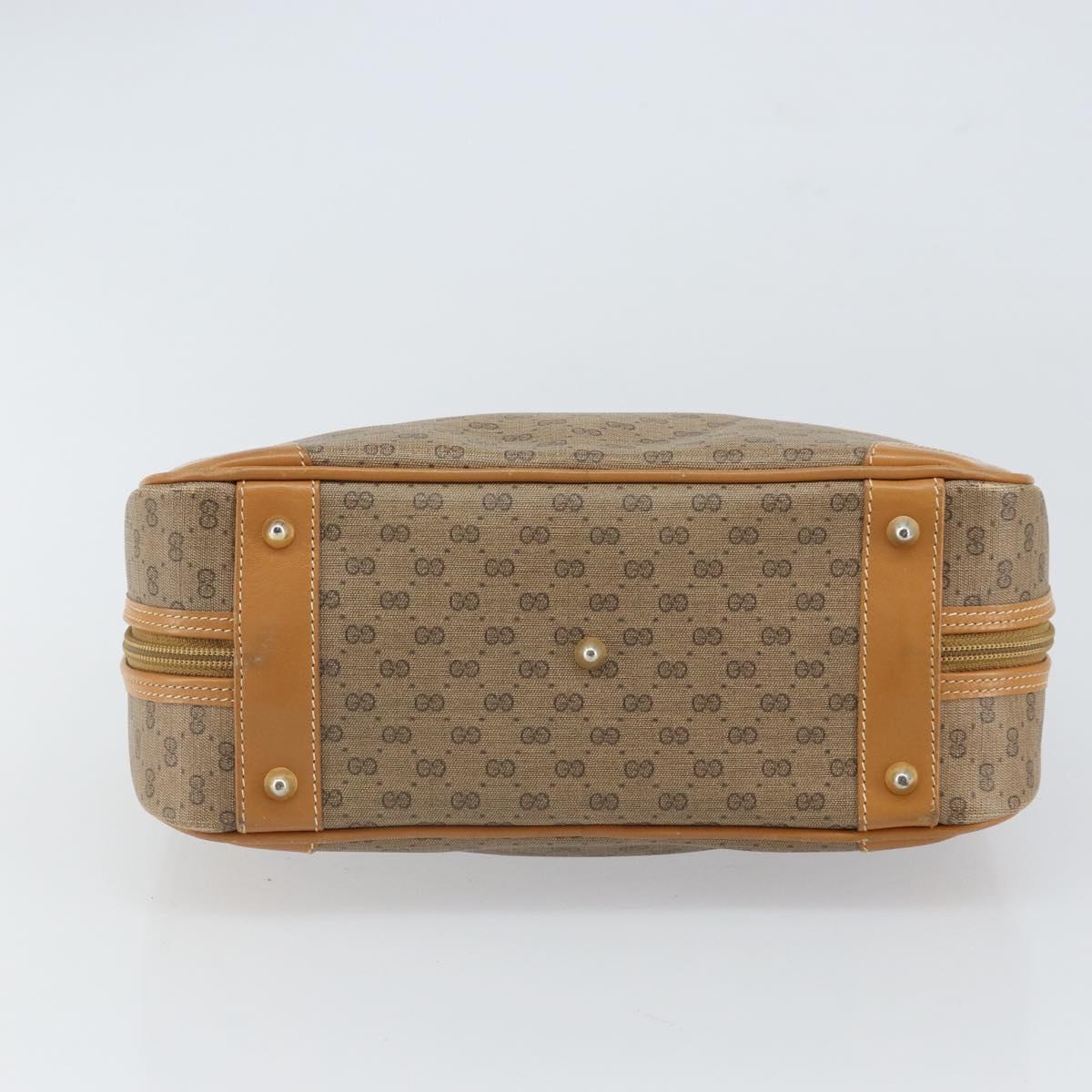 GUCCI Micro GG Supreme Hand Bag PVC Beige Gold 000 104 0030 Auth ki6300
